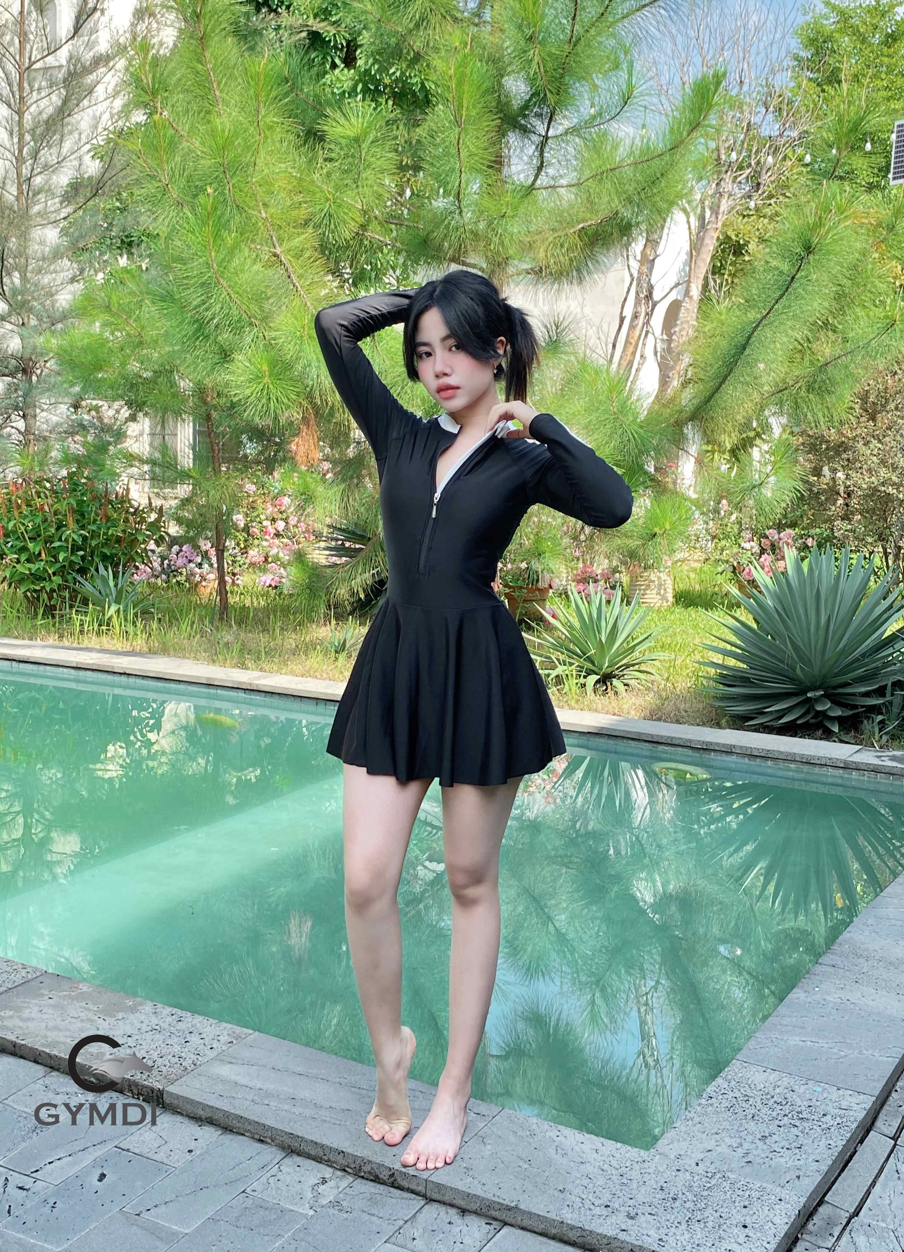 Đồ Bơi Tay Dài Liền Váy – Vừa Kín Đáo Vừa Tôn Dáng