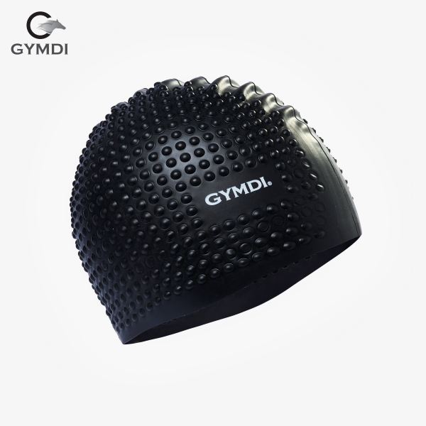 Mũ bơi Gymdi đen hạt tròn