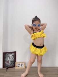 Bikini 2 mảnh bé gái chân váy - vàng 22136