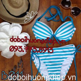 Bikini sexy sọc xanh 