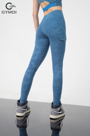 Bộ tập thể thao xanh blue - quần có túi