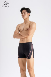 Quần  bơi nam cao cấp đen phối cam