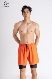 Quần đi biển hai lớp cam