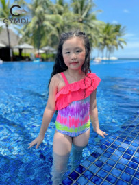 Bộ liền bé gái sắc màu