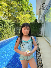 Bộ liền bé gái xanh