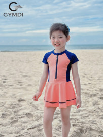 Bộ liền váy bé gái cộc tay 