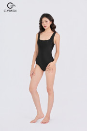 Bộ bơi liền mảnh đen đan dây sau lưng
