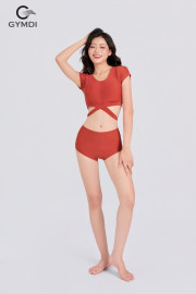 Bikini cạp cao cam đất