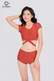 Bikini cạp cao cam đất
