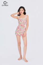 Bộ bơi liền mảnh váy hoa nhí