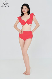 Bikini cạp cao áo cánh tiên đỏ