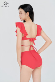 Bikini cạp cao áo cánh tiên đỏ