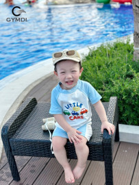 Bộ rời bé trai xanh trắng little cars