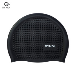 Mũ bơi Gymdi đen hạt tròn