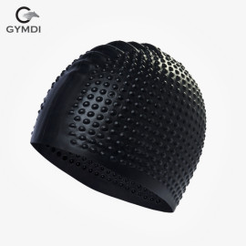 Mũ bơi Gymdi đen hạt tròn