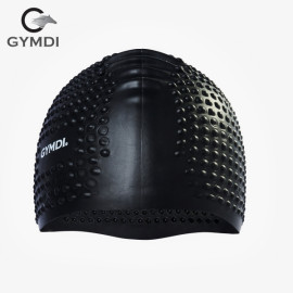 Mũ bơi Gymdi đen hạt tròn