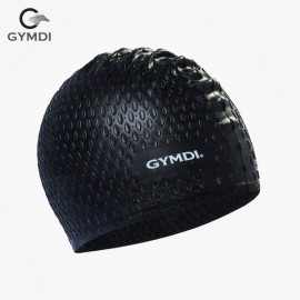 Mũ bơi Gymdi đen hạt dài