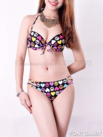 Bikini họa tiết tim nhiều màu HD010