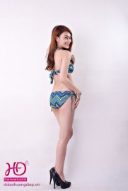 Bikini ziczac xanh đan xen HD013