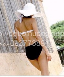 Monokini đen trắng